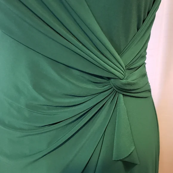 Ralph Lauren Evening Asymmetrical Emerald Dress - Picture 3 of 4